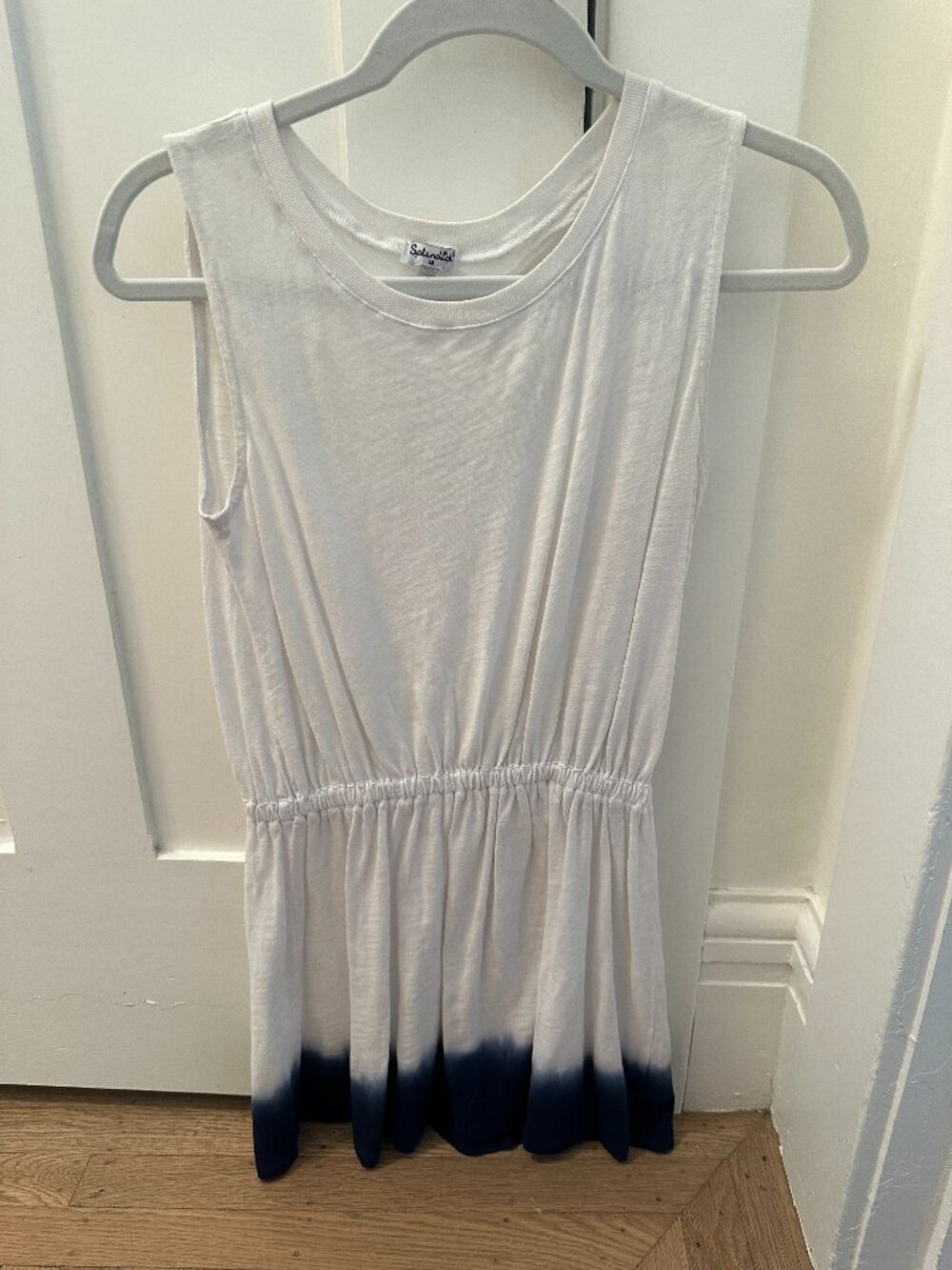 Splendid Girls White Navy Dip Dye Ombre Jersey Dress - Size 14 - EUC